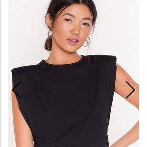 NWT Nasty Gal - Chip on Your Shoulder Jersey Tank